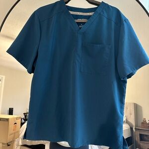 Men's Fabletics Caribbean Blue Scrub top